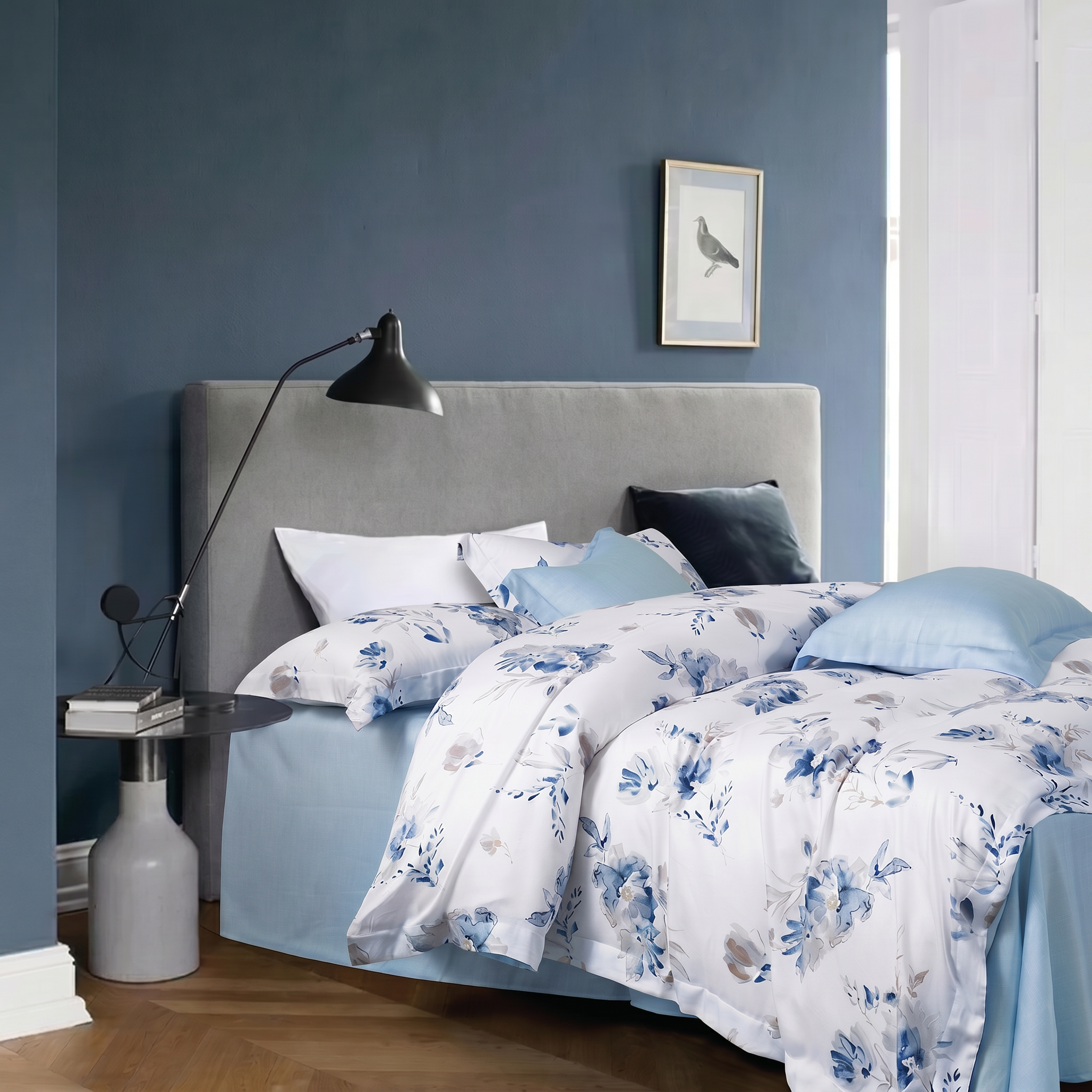 Lenjerie de pat Doris Blue, Lyocell - 100% fibră de eucalipt