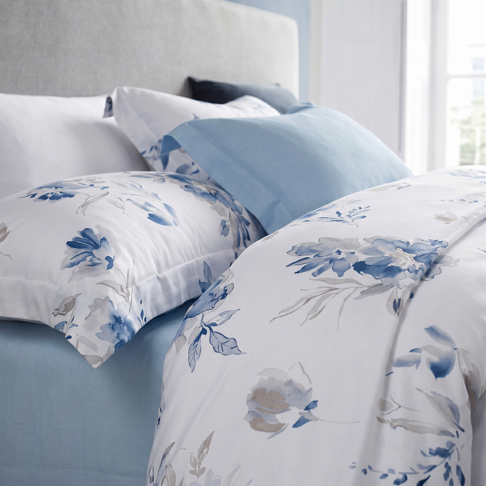 Lenjerie de pat Doris Blue, Lyocell - 100% fibră de eucalipt