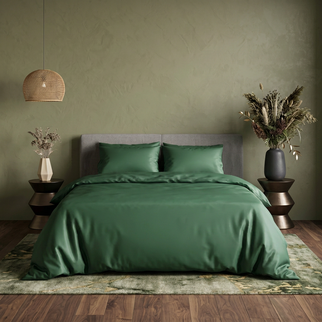 Lenjerie de pat Satin Lux Green