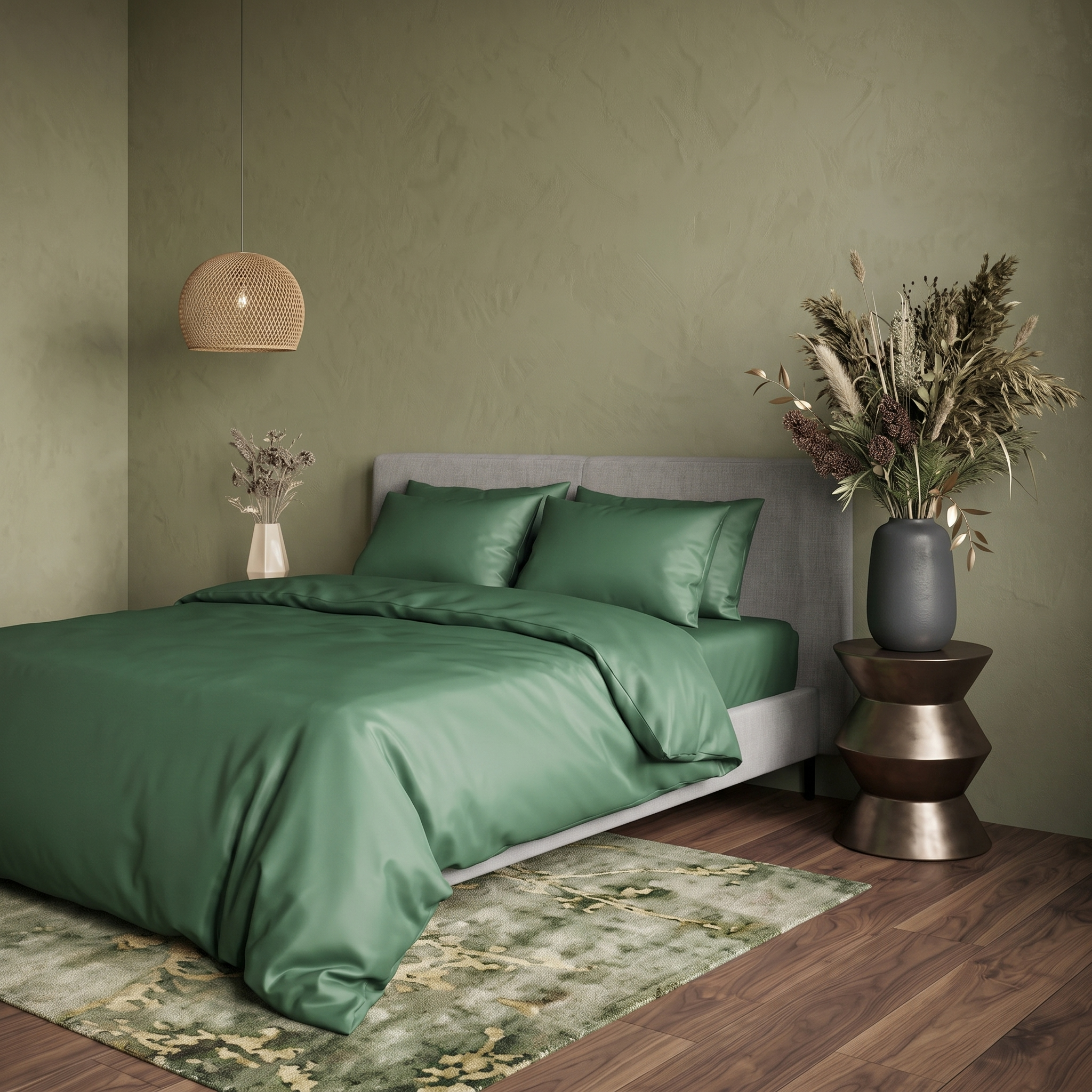 Lenjerie de pat Satin Lux Green